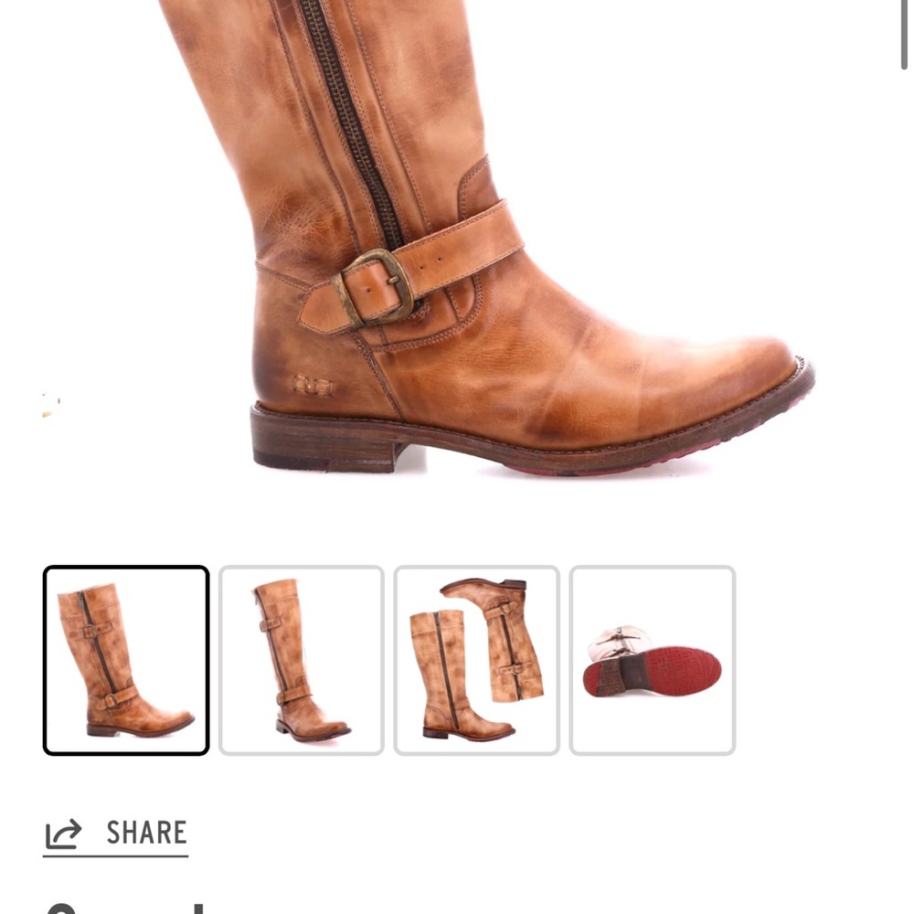 Bed Stu Tan Leather Combat Boots